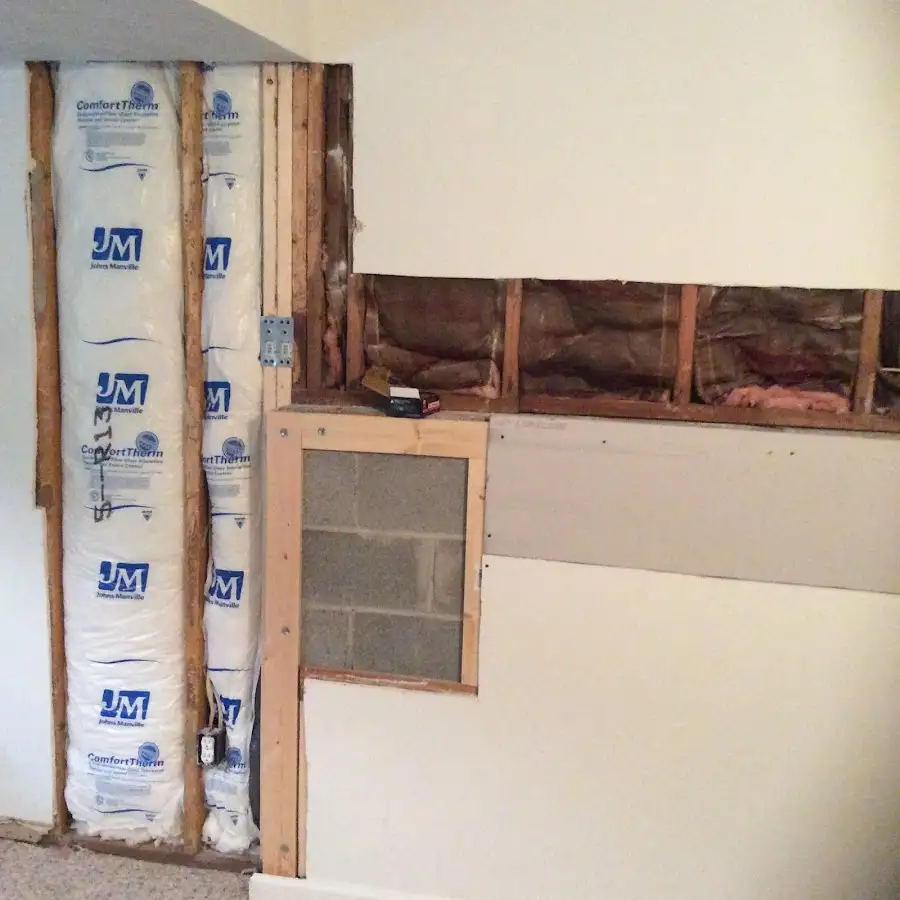 Wall insulation replacement during Basement Flood Cleanup in Tremonton